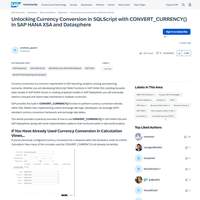 Screenshot: Unlocking Currency Conversion in SQLScript with CONVERT_CURRENCY() in SAP HANA XSA and Datasphere