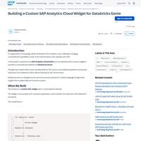 Screenshot: Building a Custom SAP Analytics Cloud Widget for Databricks Genie