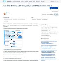 Screenshot: SAP BDC - Enhance a BW Data product with SAP Databricks - Part II