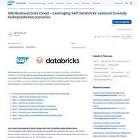 Screenshot: SAP Business Data Cloud – Leveraging SAP Databricks' assistant to easily build predictive scenarios