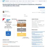 Screenshot: Breaking SAP Data Barriers with Datasphere & Databricks: A Medallion Journey (Bronze, Silver, Gold)