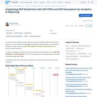 Screenshot: Integrating SAP Databricks with SAP CPQ and SAP Datasphere for Analytics & Reporting