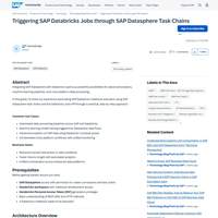 Screenshot: Triggering SAP Databricks Jobs through SAP Datasphere Task Chains