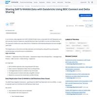 Screenshot: Sharing SAP S/4HANA Data with Databricks Using BDC Connect and Delta Sharing
