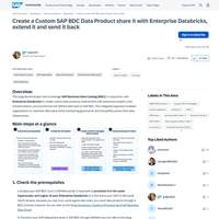 Screenshot: Create a Custom SAP BDC Data Product share it with Enterprise Databricks, extend it and send it back