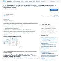 Screenshot: SAP Datasphere Integration Patterns: Lessons Learned from Two Years of Implementations