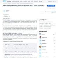 Screenshot: Execute and Monitor SAP Datasphere Task Chains from UC4