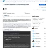 Screenshot: A SAP Datasphere task chain monitoring agent