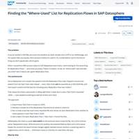 Screenshot: Finding the Where-Used List for Replication Flows in SAP Datasphere