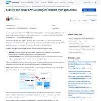 Screenshot: Explore and reuse SAP Datasphere models from Databricks
