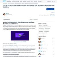 Screenshot: [DEMO] End-to-end governance in action with SAP Business Data Cloud and Collibra