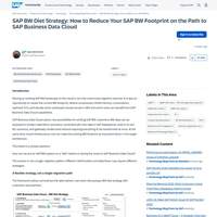 Screenshot: SAP BW Diet Strategy: How to Reduce Your SAP BW Footprint on the Path to SAP Business Data Cloud