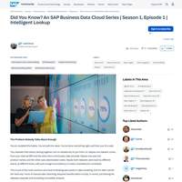 Screenshot: Did You Know? An SAP Business Data Cloud Series | Season 1, Episode 1 | Intelligent Lookup
